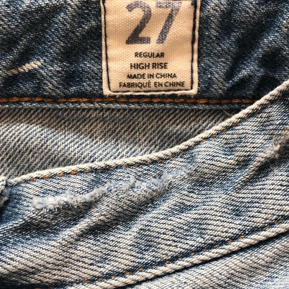 Free People High Rise Straight Leg Cropped Jeans Size 27 - Picture 9 of 10